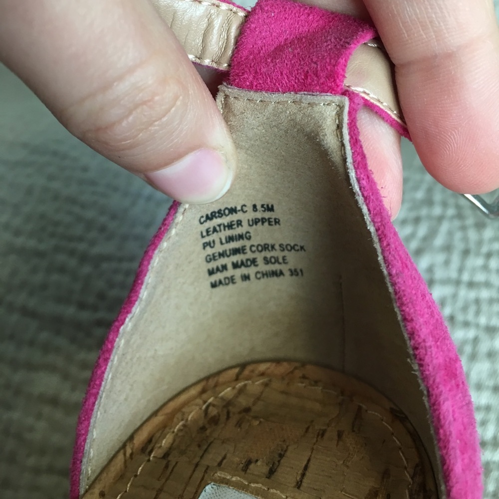 Steve Madden pink suede and cork heel - Picture 2 of 6